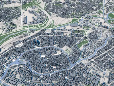 Strasbourg City France 3D model