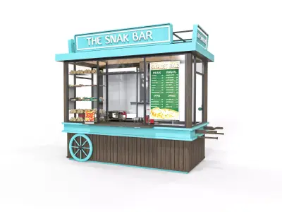 Snack Bar Model Low-poly 3D model