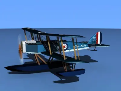 Airco DH-4 Royal Navy Seaplane 3D model