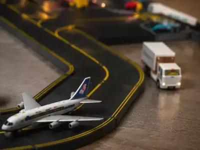 Modular Airport Runway Diorama Base STL 3D model