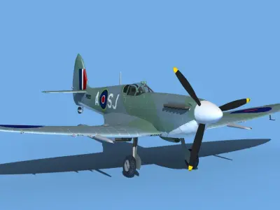 Supermarine Spitfire Mk VIIIb V01 3D model