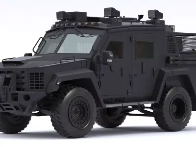 Lenco FireCat Armored Vehicle 3D model