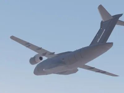 Embraer C-390 Millennium Low-poly 3D model