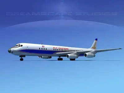 Douglas DC-8-63 Eastern Airlines 1 3D model
