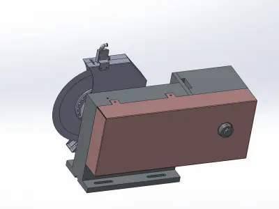 Rotary cutting mechanism 3D model