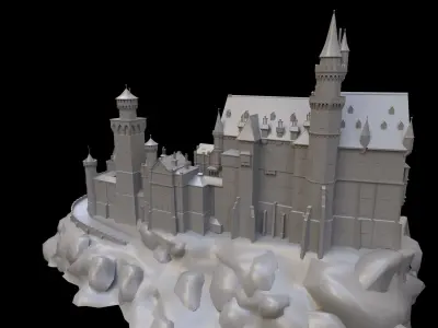 Neuschwanstein Castle Low-poly 3D model