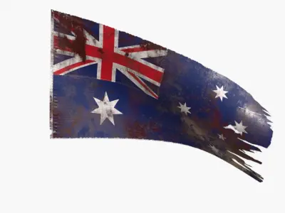Australia Flag Low-poly 3D model