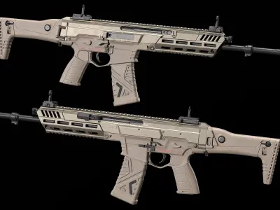 HK433 Assault rifle Low-poly 3D model