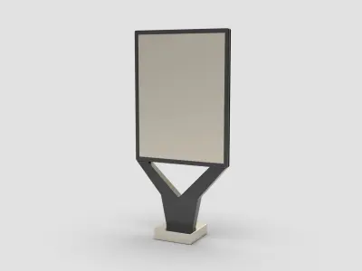 Style advertisement close to a urban street in city 3D model