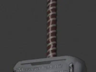 thor hammer -mjolnir Free low-poly 3D model