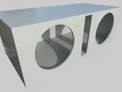 Car Audio System Speaker and Box HighPoly 3D model