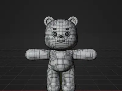 Cartoon cute Panda character design Free 3D model