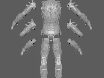 Iron man bones Skeleton Suit Mark 42 FULL Toy STL Action 3D print model