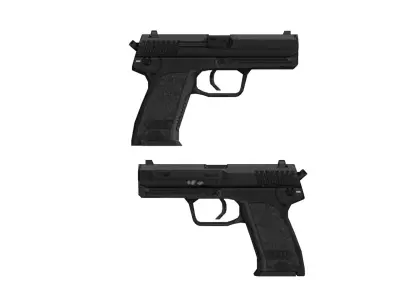 Low Poly Pistol Pack Low-poly 3D model