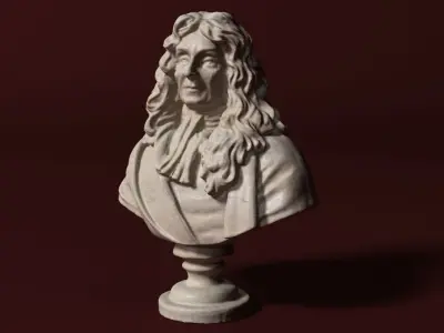 Jean de La Fontaine Bust 3D model