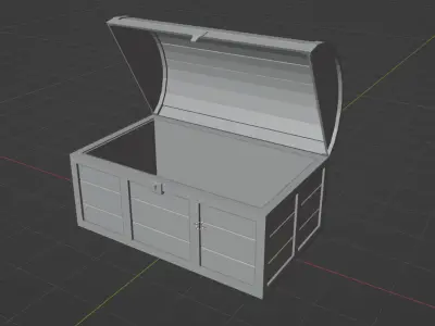 Medieval Chest LowPoly Free low-poly 3D model