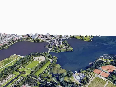 Schwering Castle - Palace Low-poly 3D model