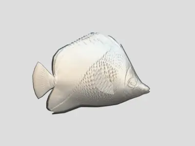 Butterflyfish Low-poly 3D model