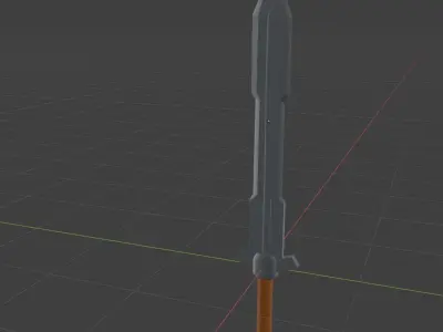 low-poly sword Low-poly 3D model