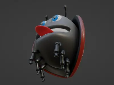 Cartoon Ladybug Not Rigged 3D model