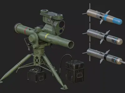 BGM 71 Tow Low-poly 3D model