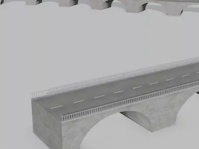 Bridge 3D models Low-poly 3D model