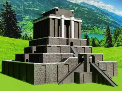 Ziggurat Low-poly 3D model