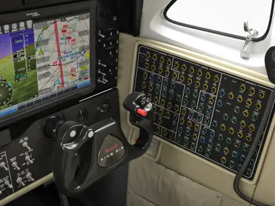 Beechcraft King Air c90gtx interior 3D model