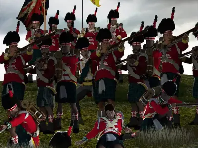 Wellingtons Scottish Highland Infantry 3D model