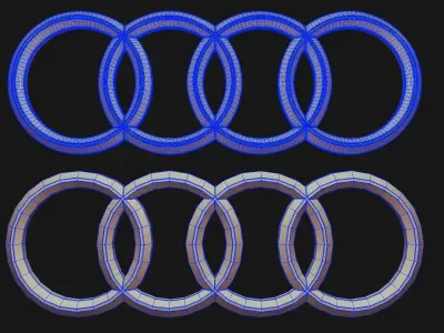 Audi Logo 3D model