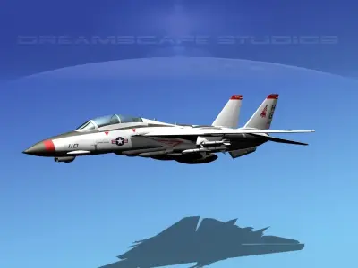Grumman F-14D Tomcat T02a VF143 3D model