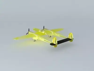 Bristol P38 plane Free 3D model