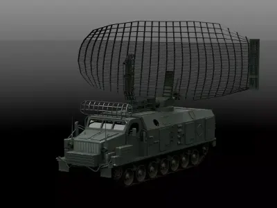 P-40 1S12 Radar Low-poly 3D model