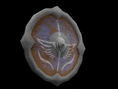 Fantasy Stylised Shields Free low-poly 3D model