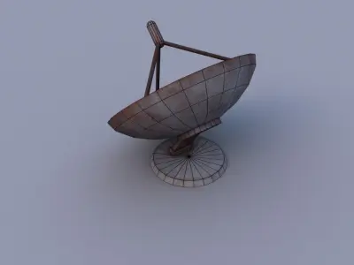 Radar 01 Low-poly 3D model