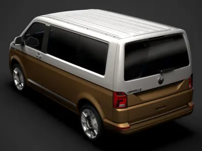 VW Caravelle T6 1 2020 3D model