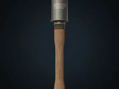 M24 Grenade WW2 Low-poly 3D model