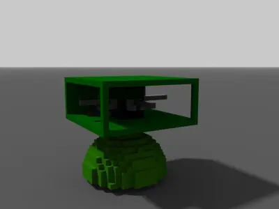 Voxel Guns Low-poly 3D model