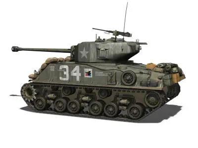 M4A3E8 HVSS Sherman - Army Mule 3D model
