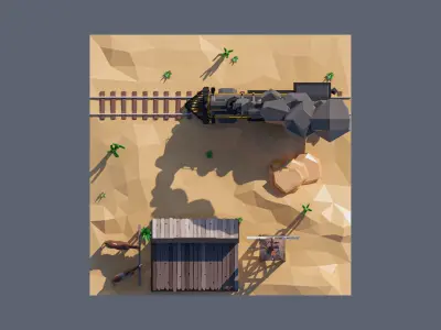 land 9A Low-poly 3D model