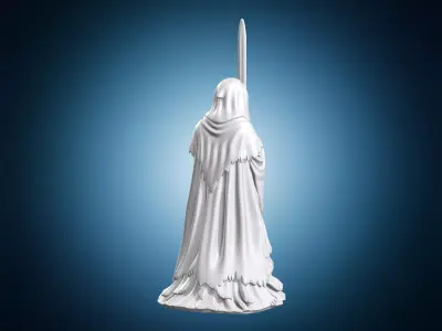 Nazgul Ringwraith Dark Lord of the Rings Hooded Sword Wraith Min 3D print model
