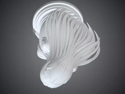 Cybernetic Pilot Girl Bust PM-280 3D print model
