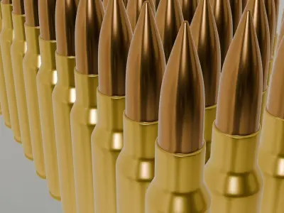 Bullets Pack Low-poly 3D model