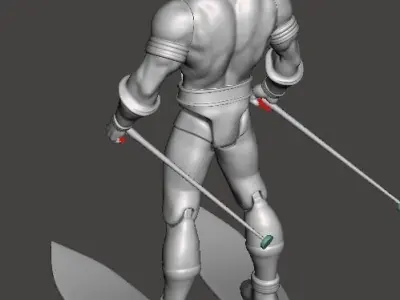 STL File 3D Super Powers Black Racer 3D print model 3D print model