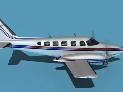Piper PA-31-350 Navajo Chieftain V06 3D model