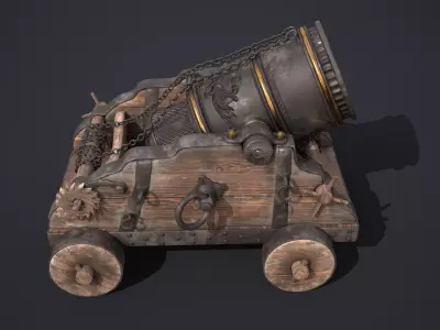 Old Cannon Mortar 3D model