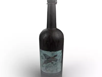 Sebewaing Beer Bottle Low-poly 3D model