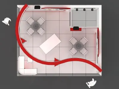 Exhibition Stand - ST0063 3D model