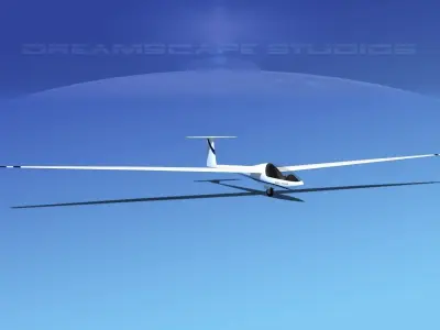 Glaser Dirks DG200 15Mtr Sailplane V08 3D model