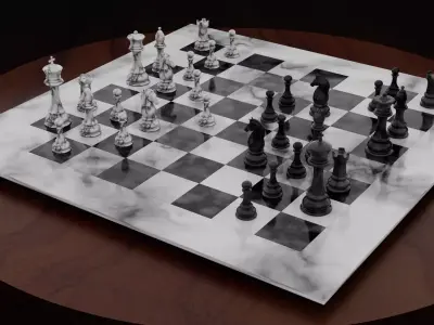 Classic Chess Low-poly 3D model